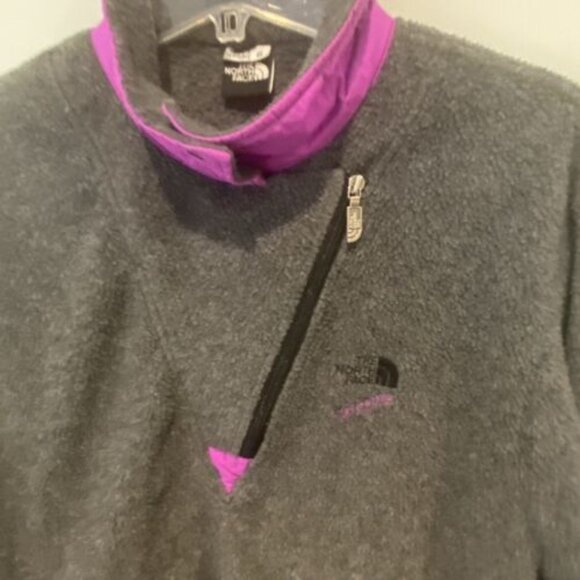 The North Face Women's Extreme Pile Pullover Half-zip Size 8 Purple /Coal Gray - Picture 6 of 10